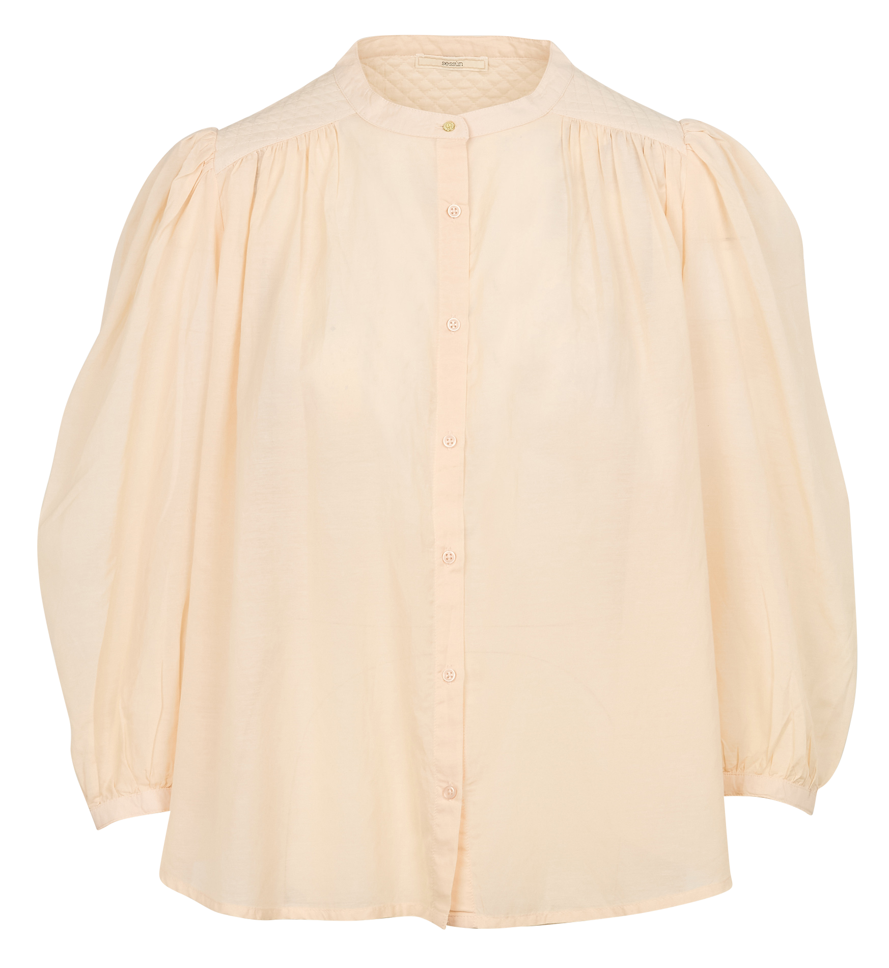 SUZY - Blouse ample en coton mélangé | Beige