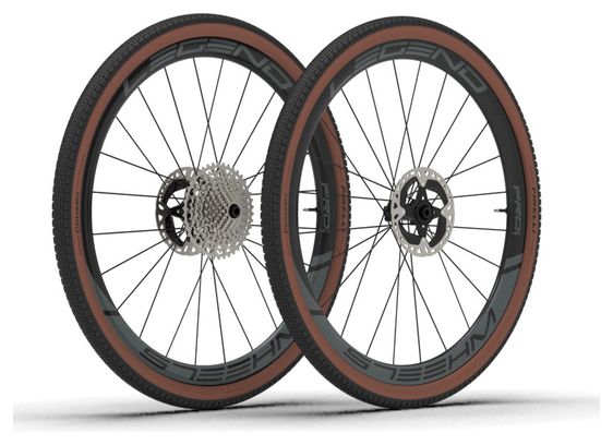 PAIRE DE ROUES | LEGEND WHEELS | 39H GRAVEL PRO⁴ | DISC 12X100- 12X142MM | CENTERLOCK | DT SWISS 350 | CAMPAGNOLO
