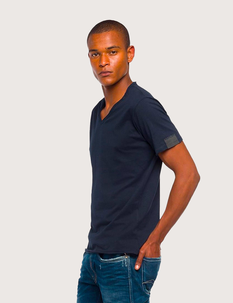 REPLAY T-SHIRT EN COTON MARINE