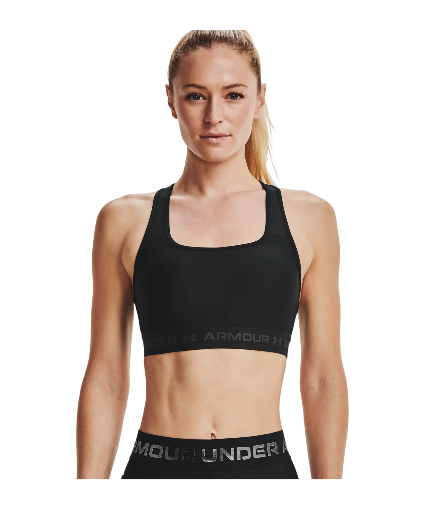 Under Armour Mid Sport-BH Damen Schwarz