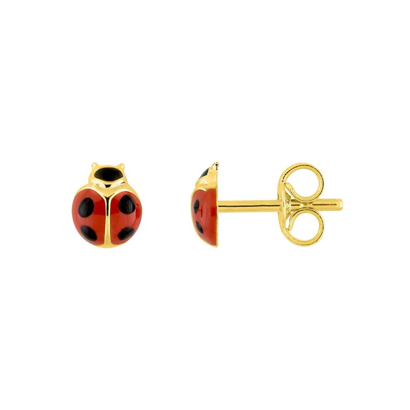 Boucles d'oreilles Enfant - Or 18 Carats - Coccinelle