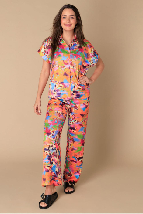 Ivy Beau multi color dames blouse