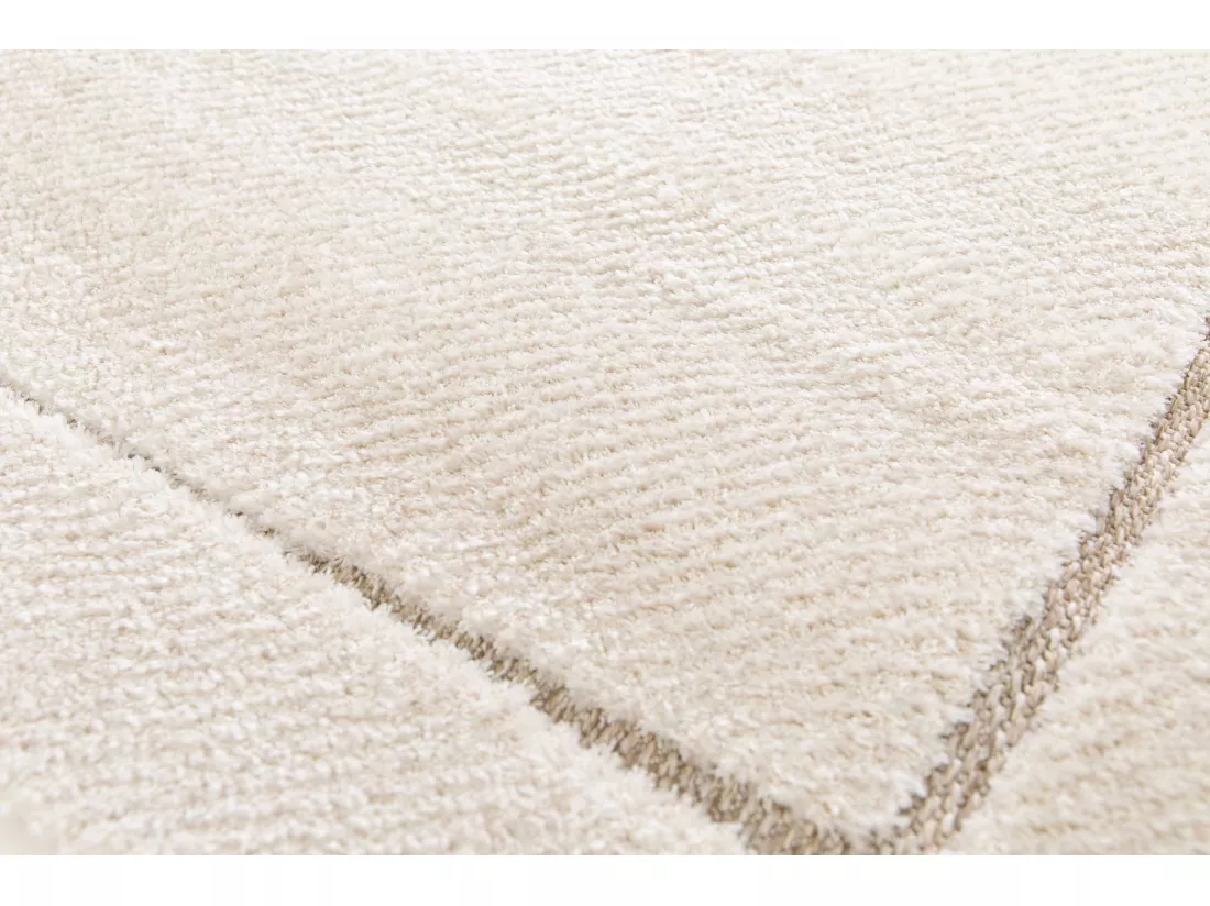 Tapis intérieur - scandinave avec relief - blanc - 160 x 230 cm - DIENA