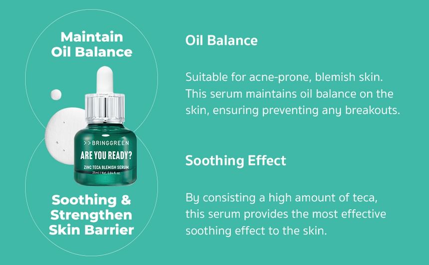 BRENG GROEN - Zinc Teca Blemish Serum Set Squid Game Edition