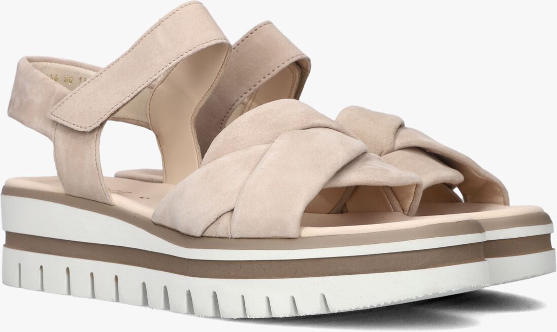 beige gabor platte sandalen 622.1