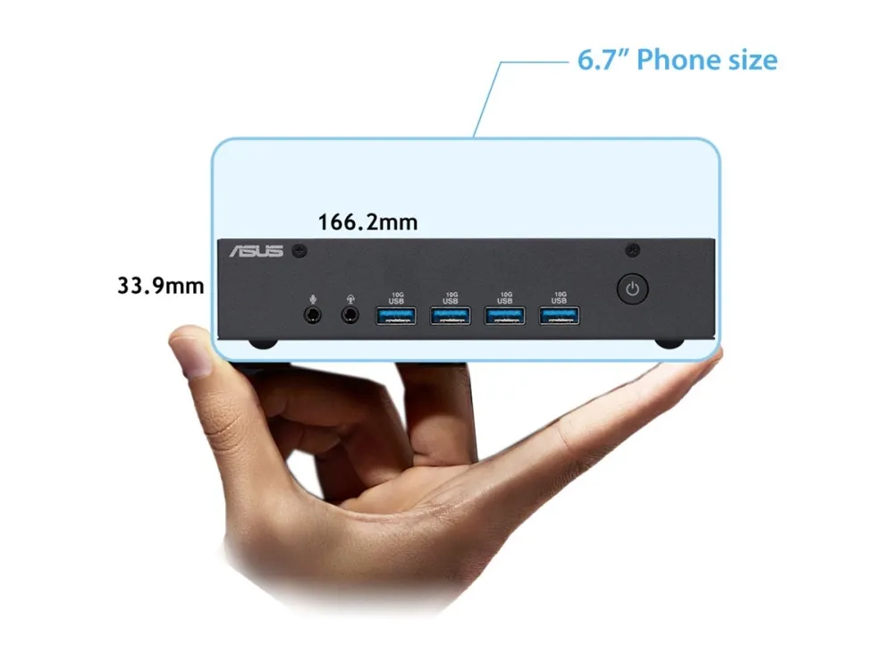 ASUS ExpertCenter PN43 - Barebone - mini PC 1 x N-series N97 / op til 3.6 GHz - RAM 0 GB - UHD Graphics - IEEE 802.11ax (Wi-Fi 6E), Bluetooth 5.3, Gigabit Ethernet, 2.5 Gigabit Ethernet - sort