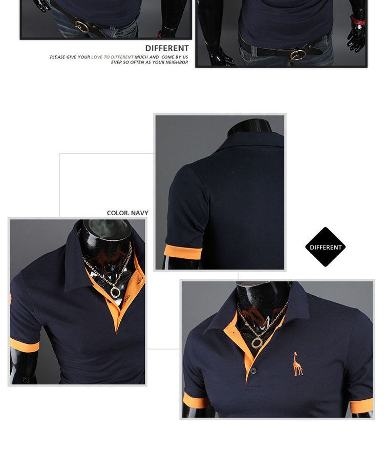 Fireon - Giraf geborduurd poloshirt