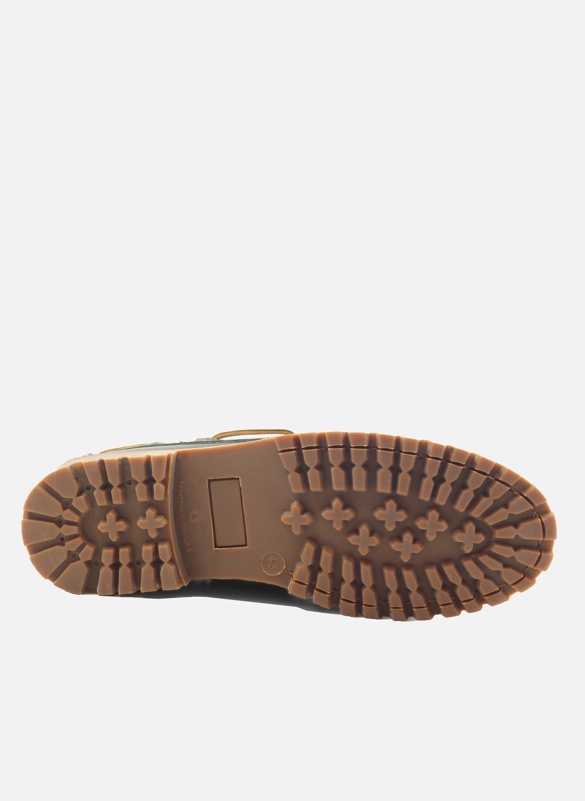 Bateau crampons cuir lisse | Vert