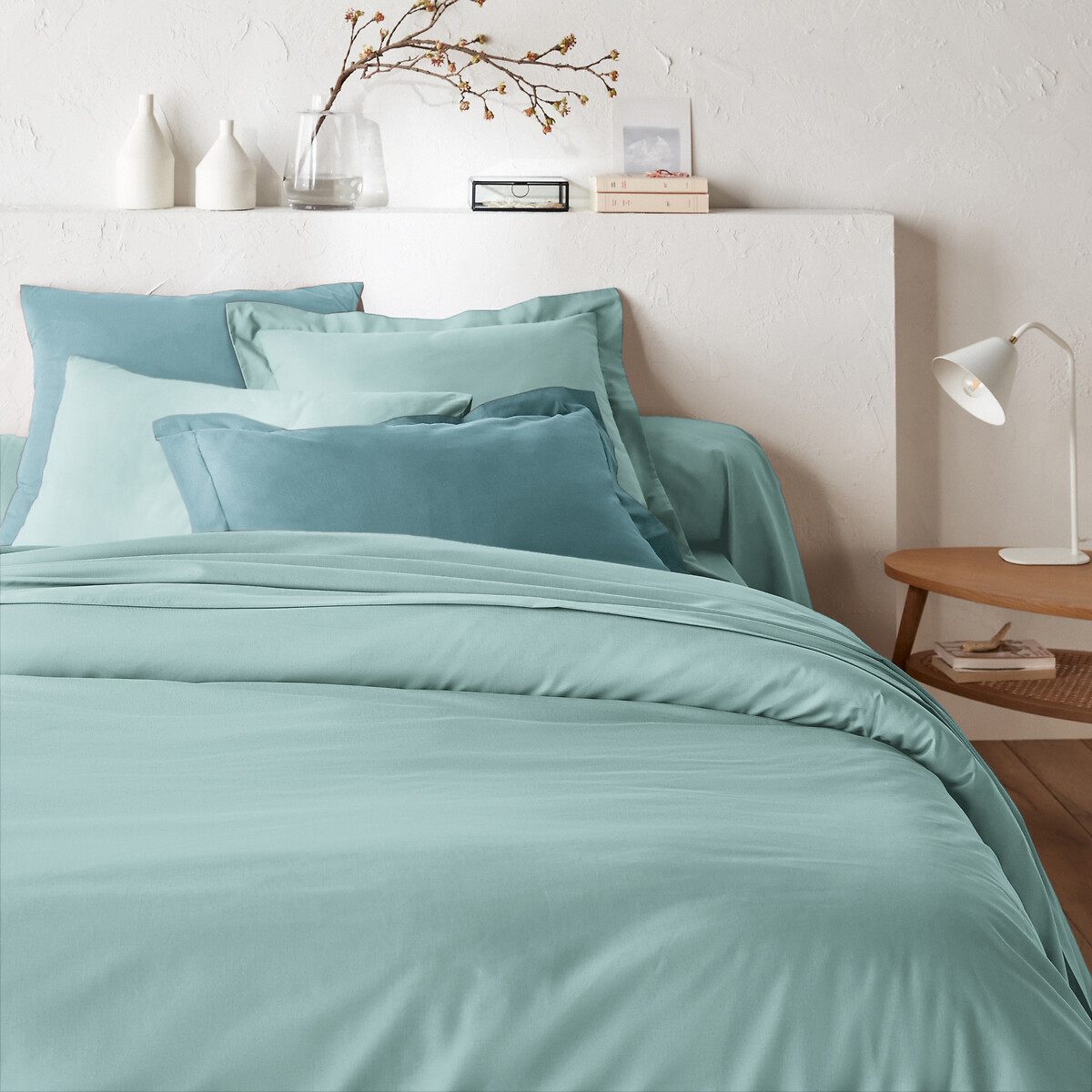 LA REDOUTE INTERIEURS<br>Effen plat laken em tergal, Cenário
