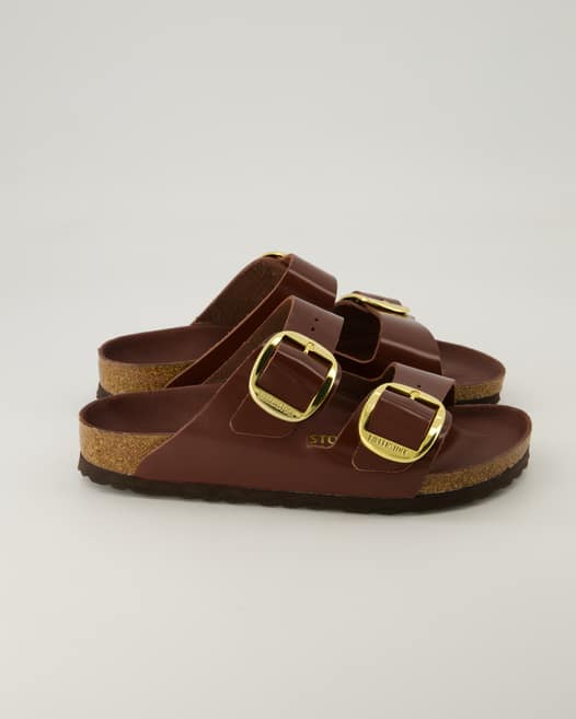 Birkenstock Arizona Big Buckle Pantoletten in Braun
