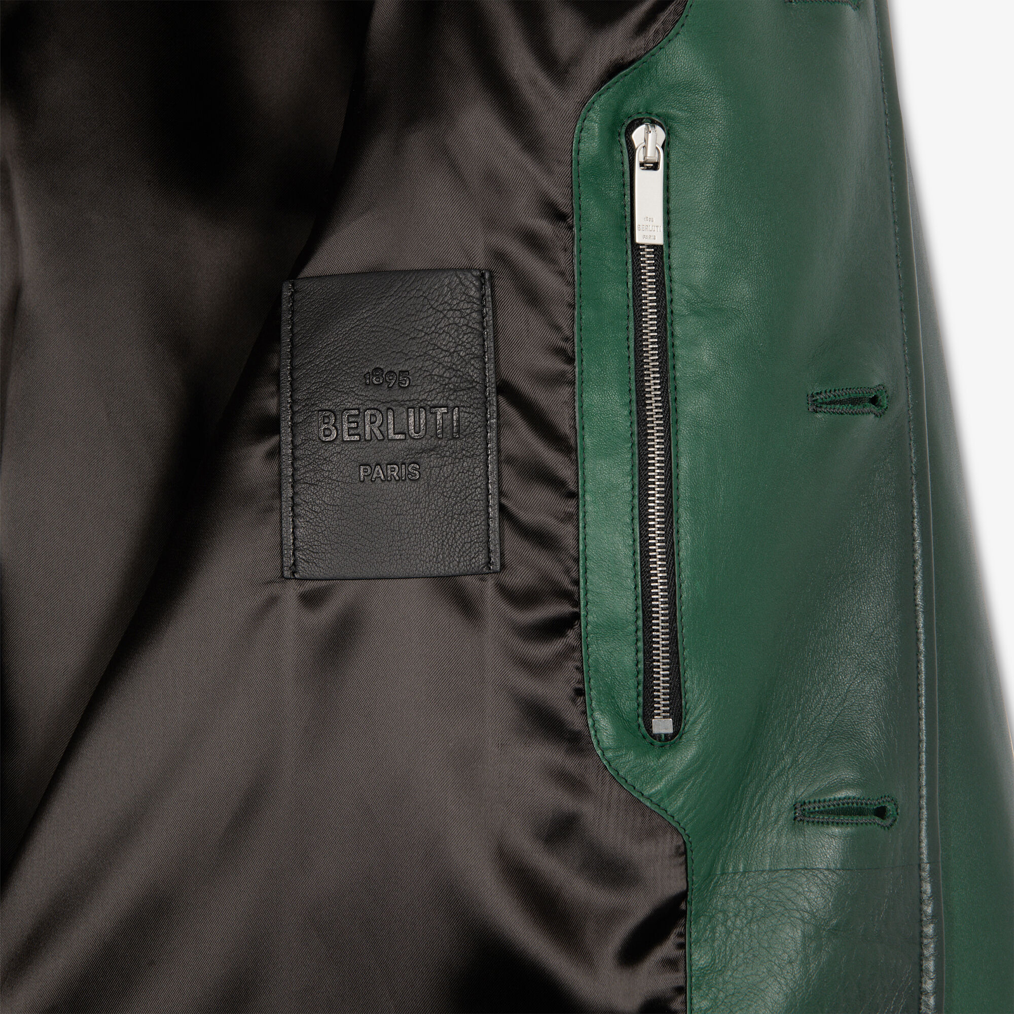 Blouson En Cuir Patine