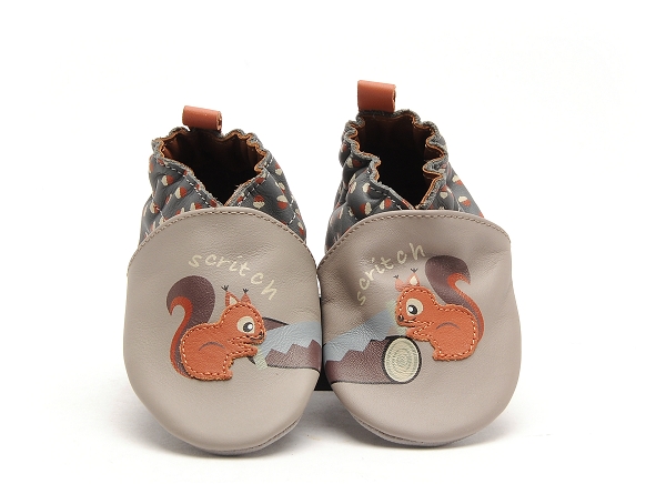 Robeez chaussons bebe woodcutters gris