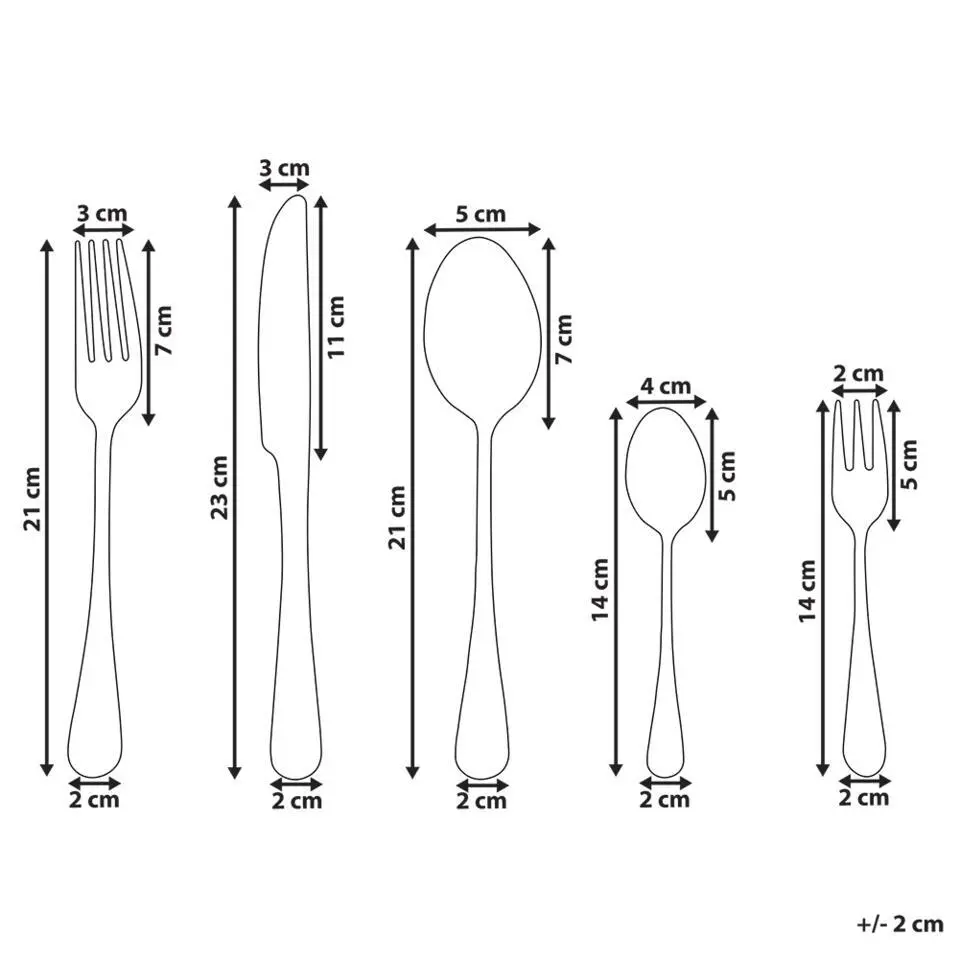 FUSILLI - Bestekset - Zwart - Roestvrij staal