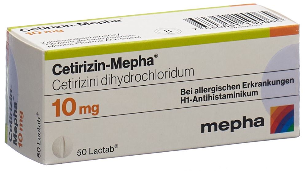 CETIRIZINE Mepha Lactab 10 mg Blist 50 Stk