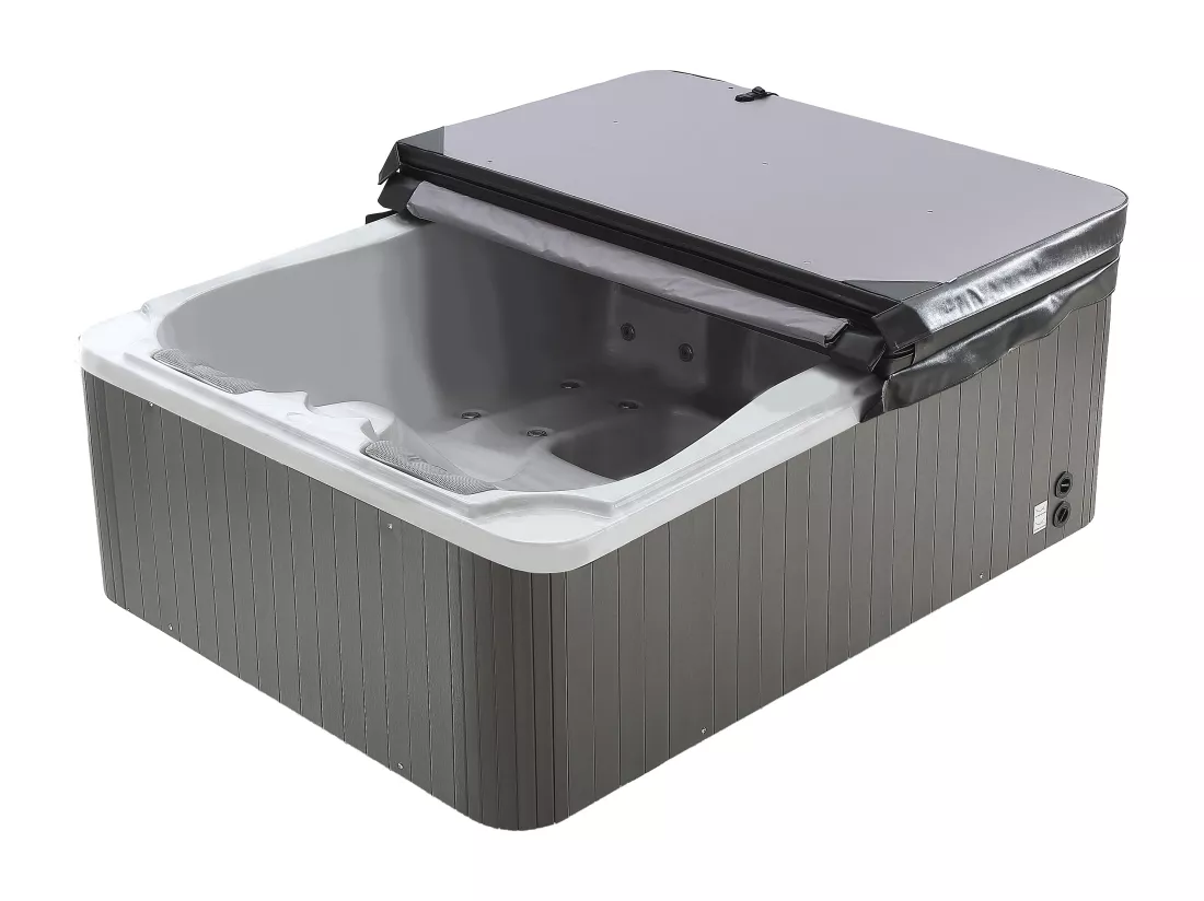 SPA 3 places blanc perlé avec bâche - 35 jets - L210 x P158 x H73 cm - Système BALBOA - MAUPITI III