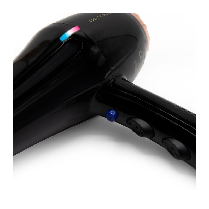 Sèche cheveux HD Flow + Gloss Black Copper 2000w nouvelle version Corioliss