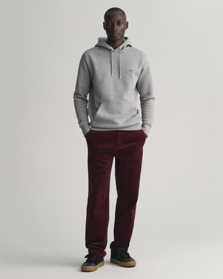 Gant REGULAR CORD CHINOS Red shadow
