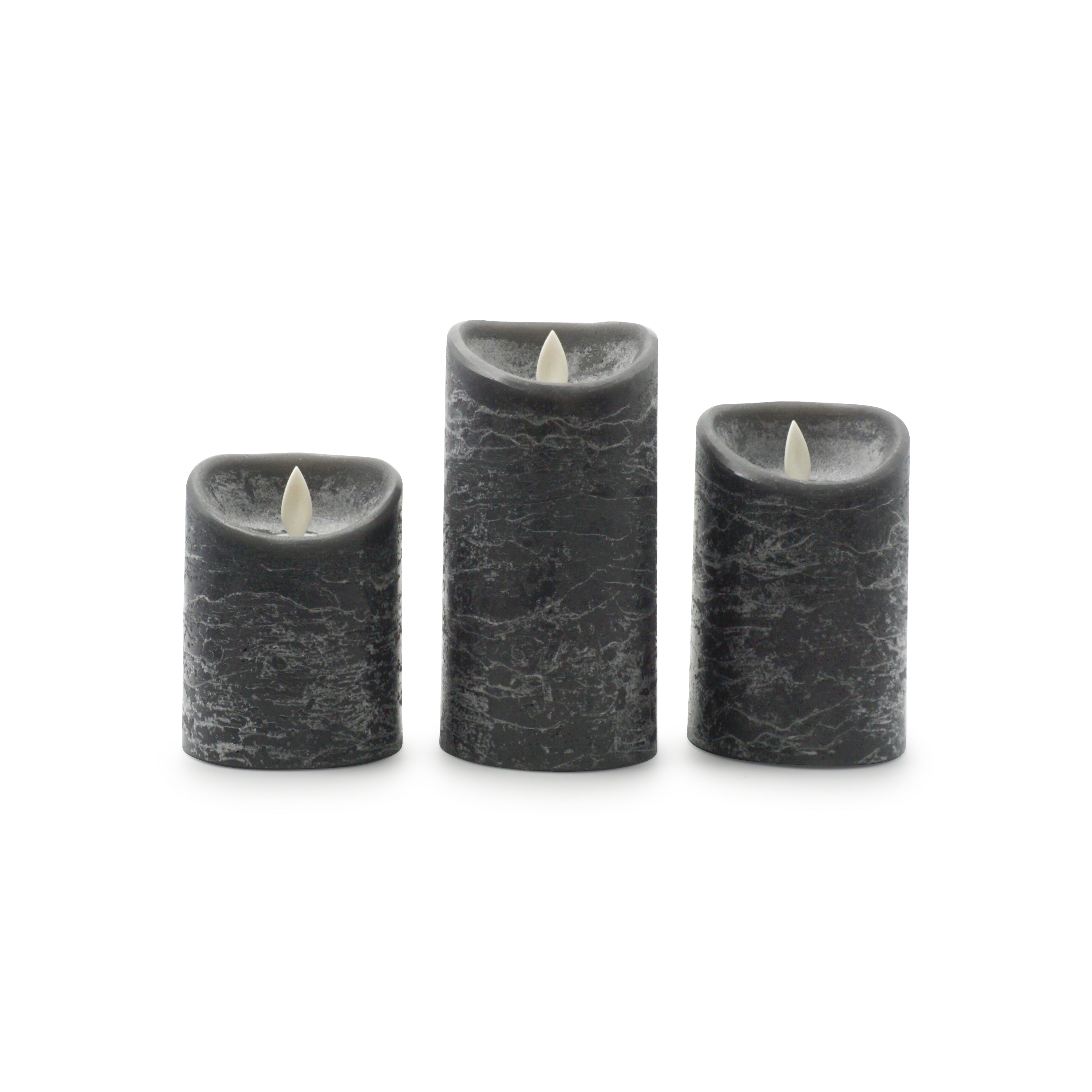 (3er Set) Echtwachs LED Kerze Home Deko Halloween Stimmungsleuchte inkl. Fernbedienung (Batteriebetrieben) - Warmweiss