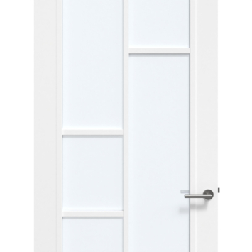 Arne & Bodil binnendeur ABD506 satijnglas - wit afgelakt - glaslat wit