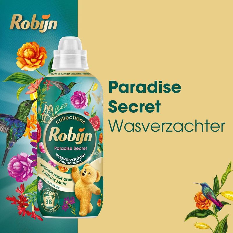 Robijn - Paradise Secret - Wasverzachter - 100 Dagen Fris - 100% Recyclebaar