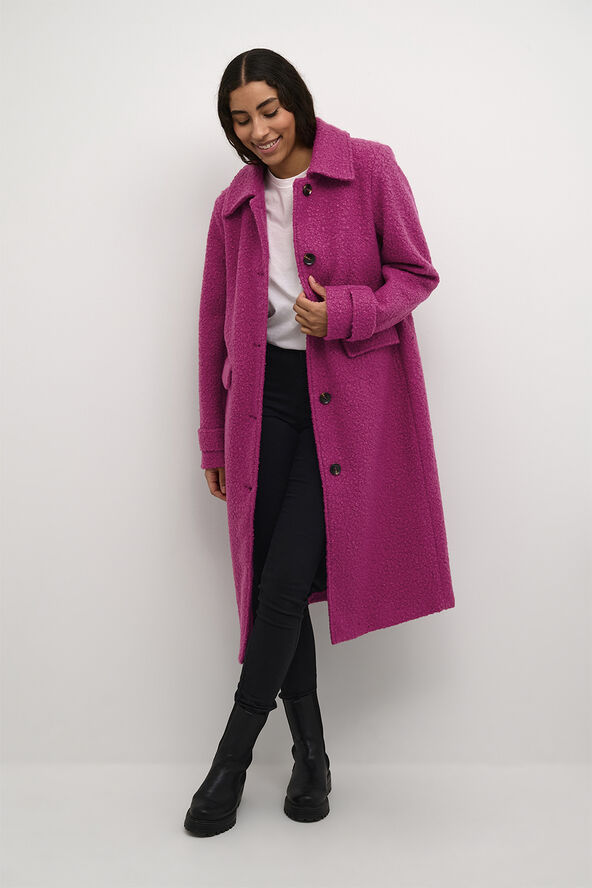 Kaffe KAannelise Coat Festival fuchsia