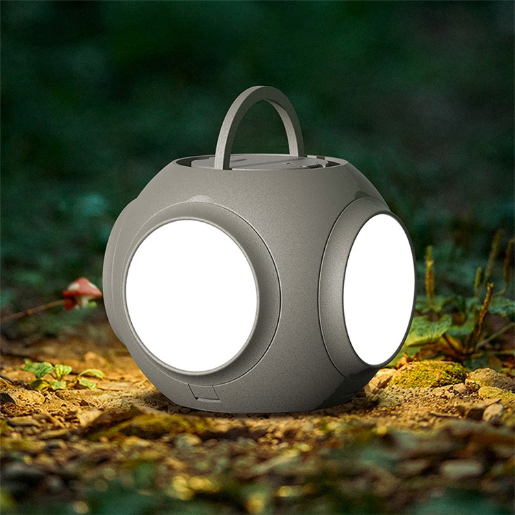 10000mAh 3in1 Outdoor Camping Lampe mit Powerbank Funktion - Grau