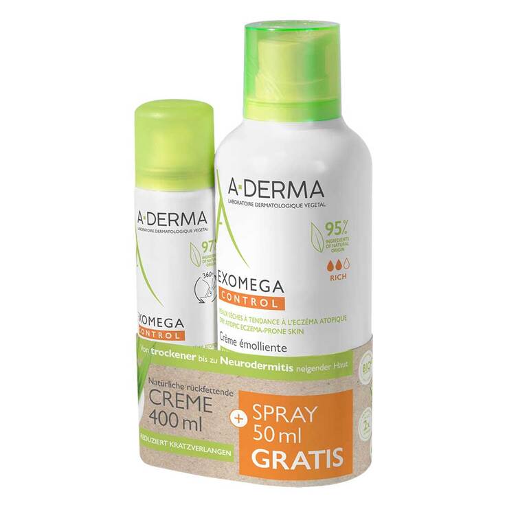 A-Derma Exomega Control Creme + Spray Promo-Kit, 1 St