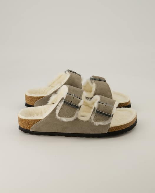 Birkenstock Arizona Shearling Hausschuhe in Grau