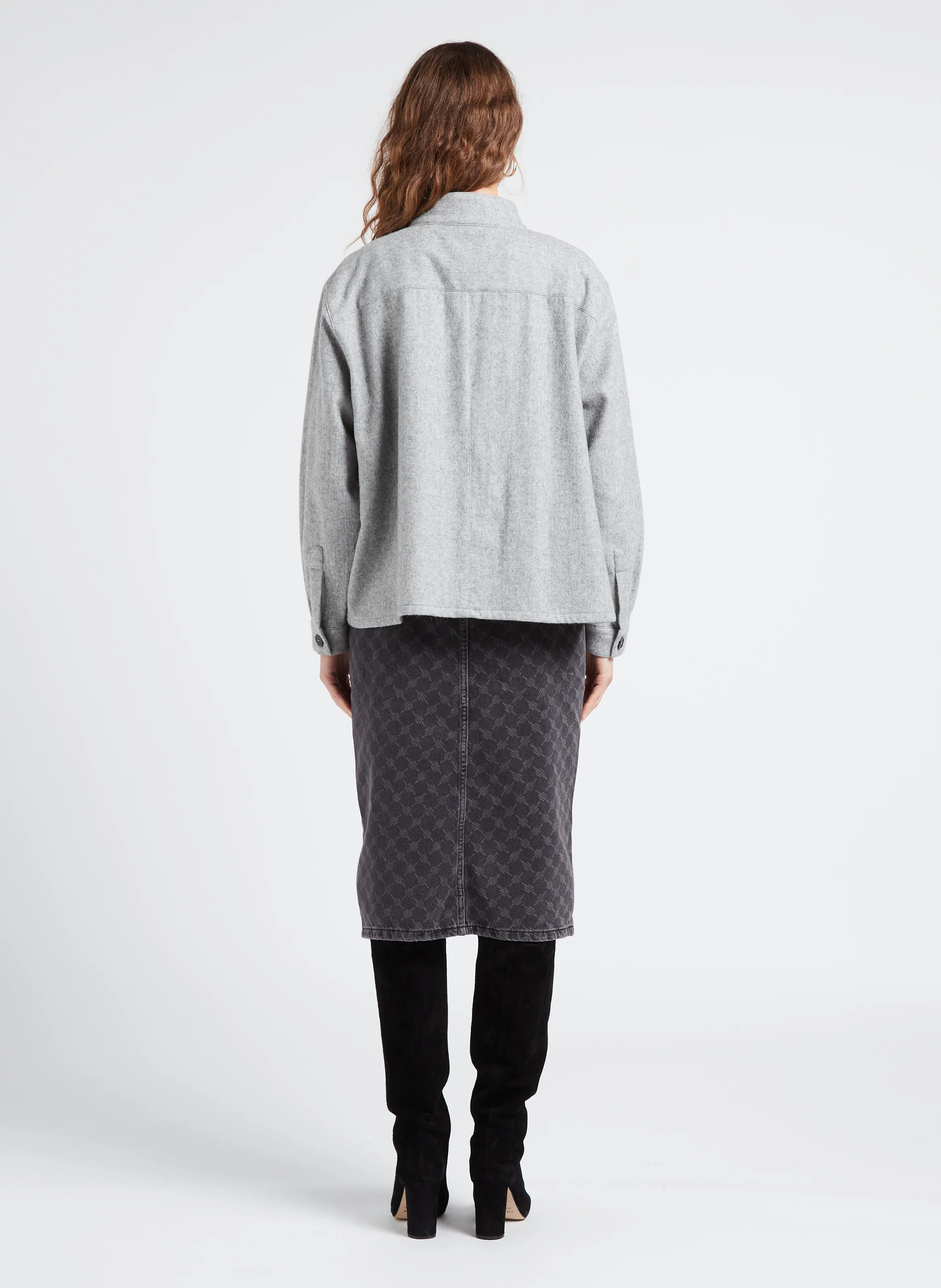 VIGO - Pull colmontant en laine mélangée| Gris