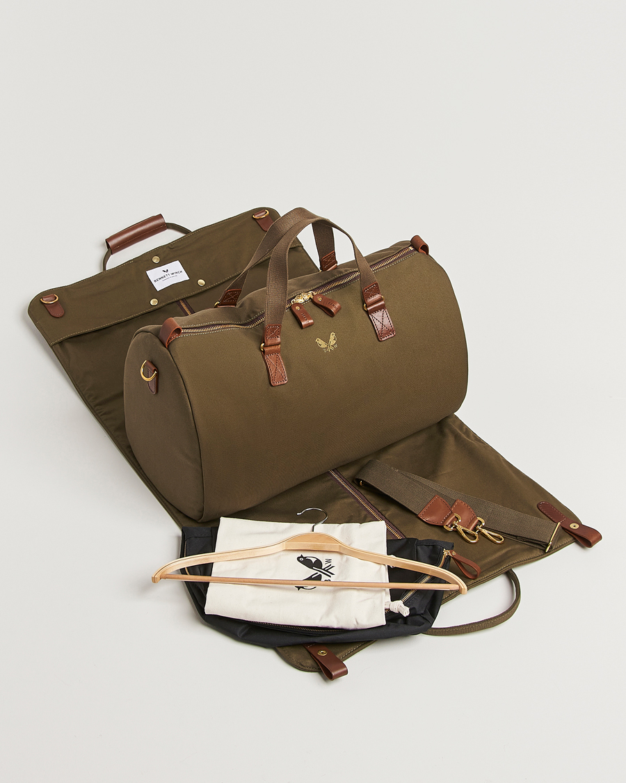 Bennett Winch Canvas Suit Carrier Holdall Olive