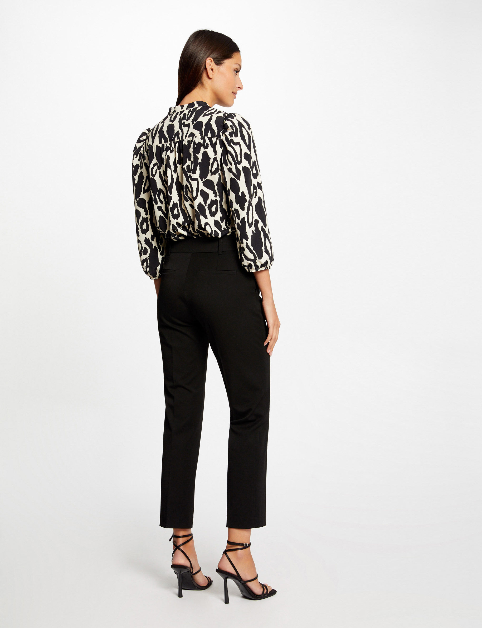 Blouse manches 3/4 imprimé animalier multico femme - multico