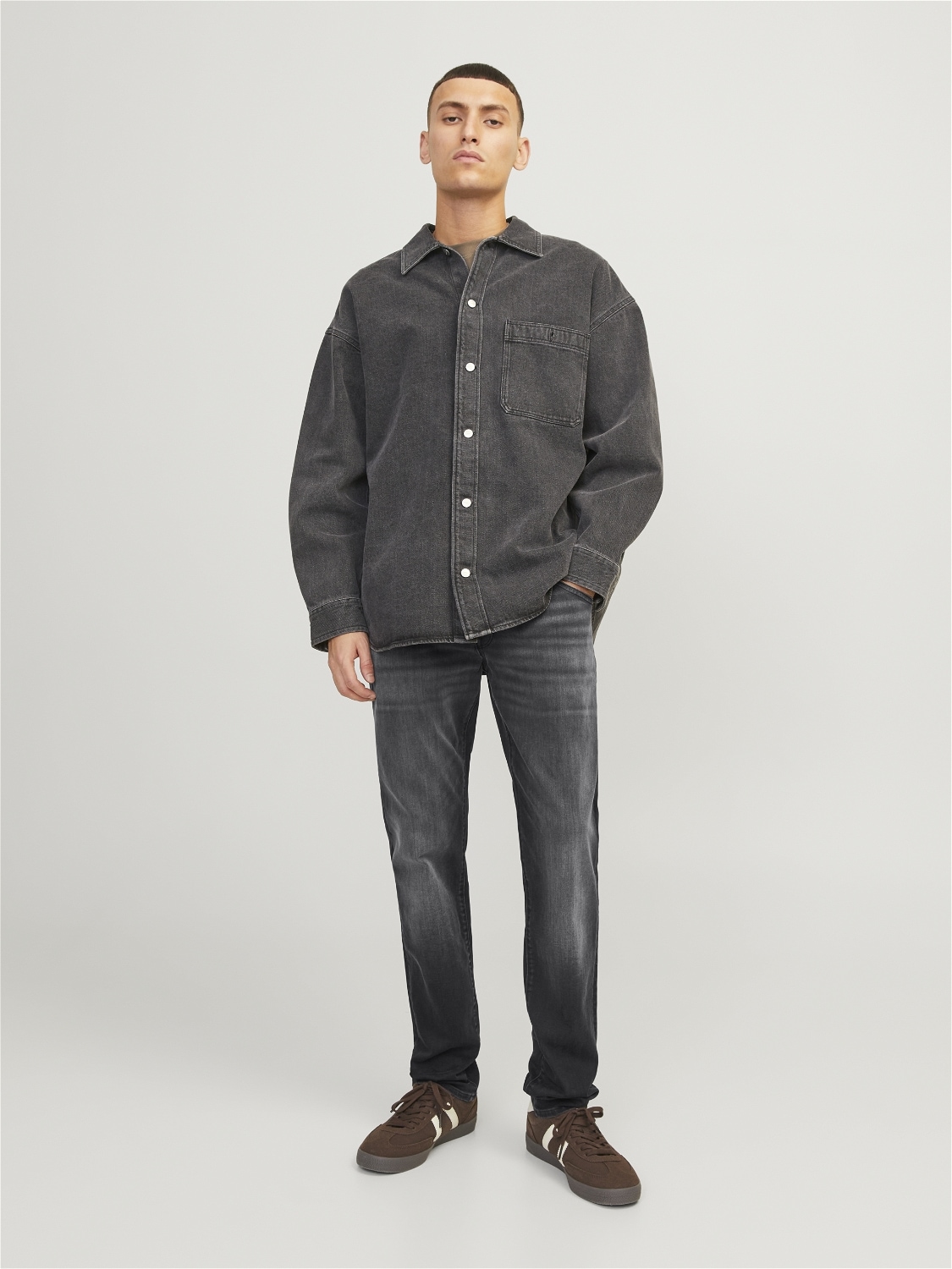 Jack & Jones Slim-fit-Jeans »JJIGLENN – Jeans mit Stretch, niedriger Leibhöhe und Taschen«, used, modisch, slim fit, Denim/Jeans