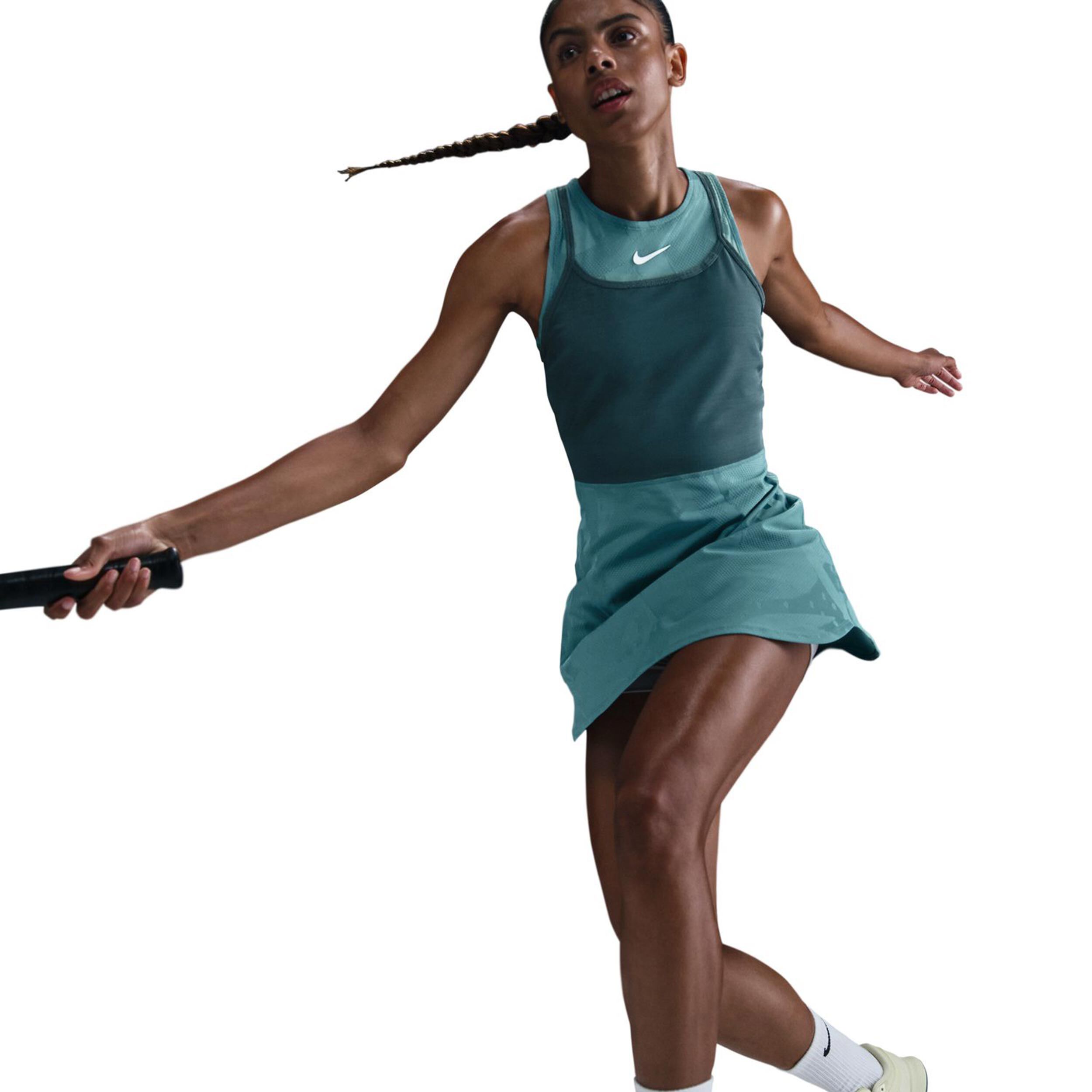 Nike Court Dri-Fit Slam Robe Femmes - Bleu Petrol