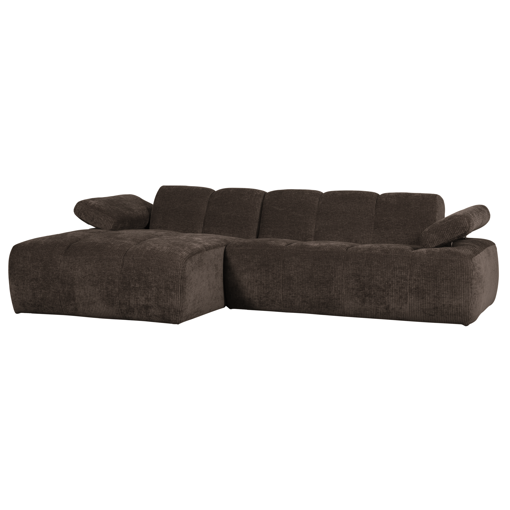 Chaise Longue Mojo Mojo Chaise Longue Links - Geweven Ribstof - Bruin