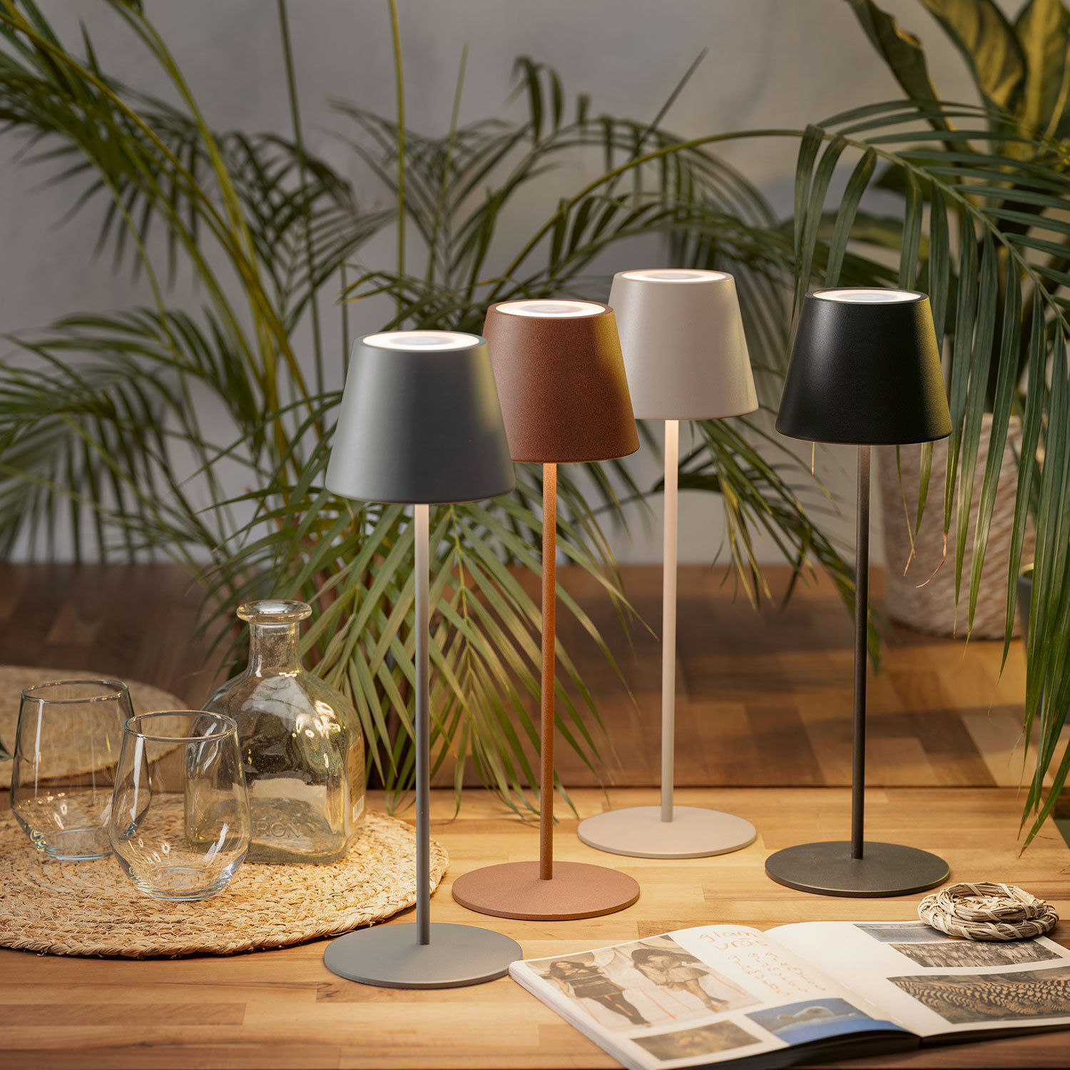 LED Tischleuchte Mia, RGB, für In- und Outdoor
