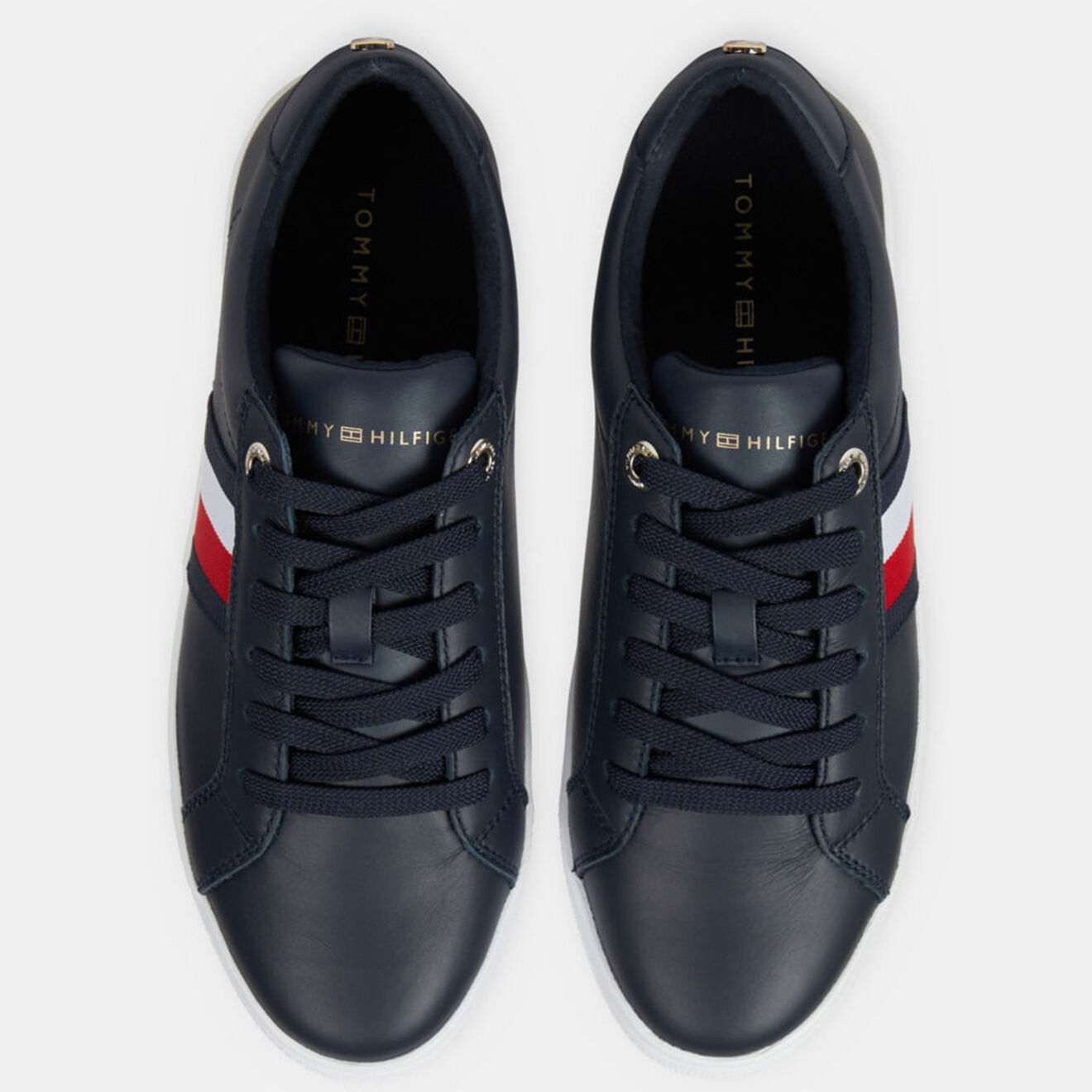 Tommy Hilfiger Baskets en Cuir Webbing bleu marine