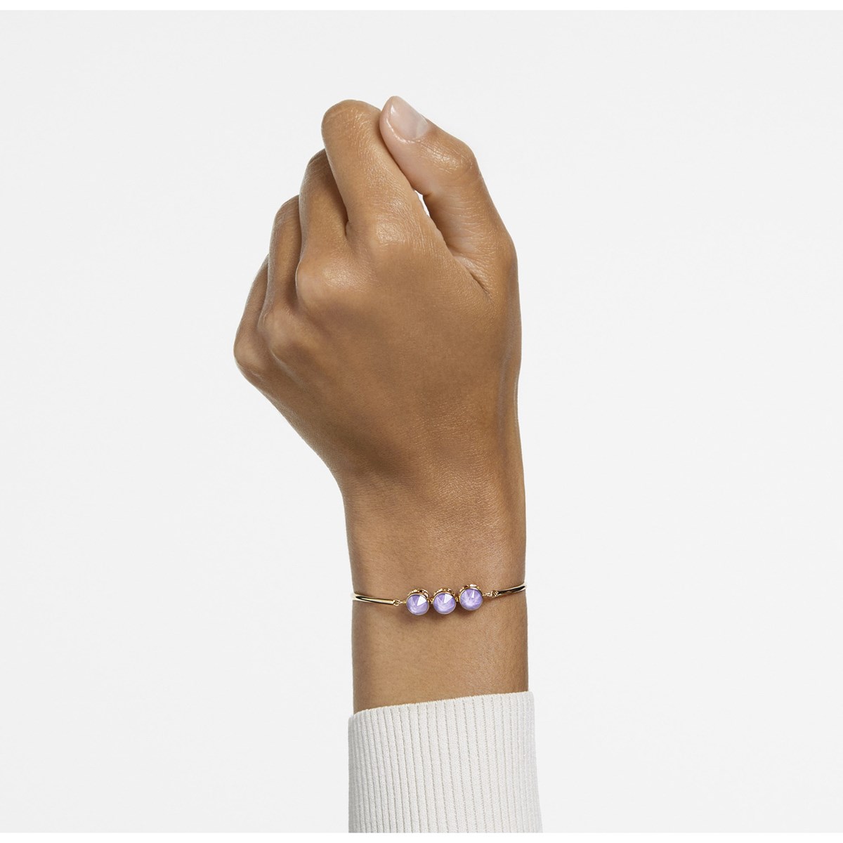 Bracelet Swarovsi Orbita cristal forme rondeplaqué or