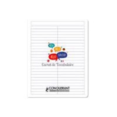 Conquérant Classique - Cahier de vocabulaire polypro 17 x 22 cm - 96 pages - réglure spécifique - transparent