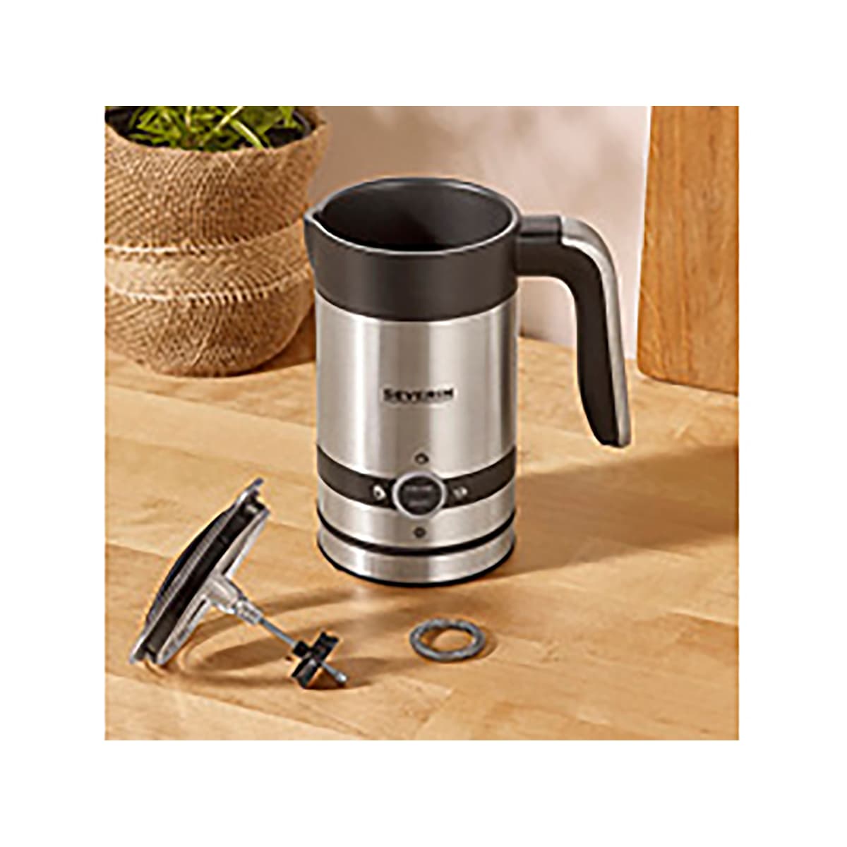 Severin Milk frother 450 watt Black/Steel