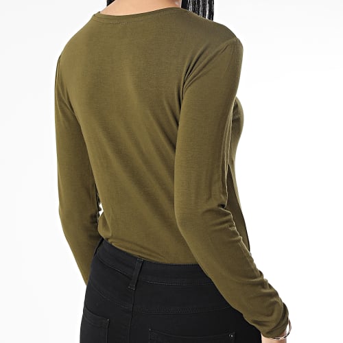 Tee Shirt Manches Longues Femme Sandy Vert Kaki