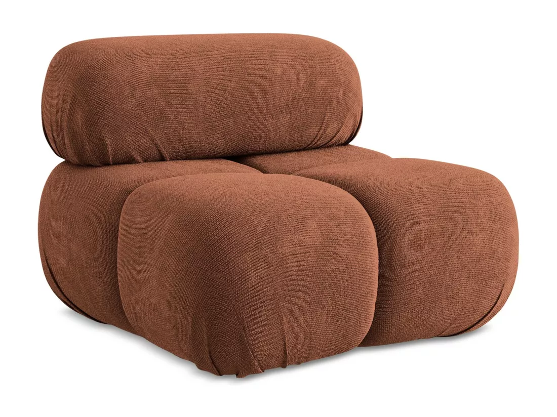 Fauteuil en Chenille - terre cuite - LOKUA