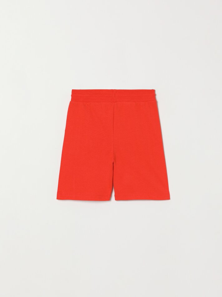 Bermuda jogger com listras laterais - Coral Forte