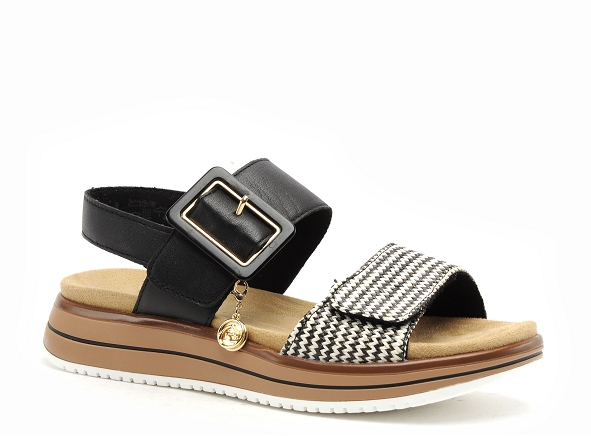 Remonte nu pieds plats femme d1j53 noir