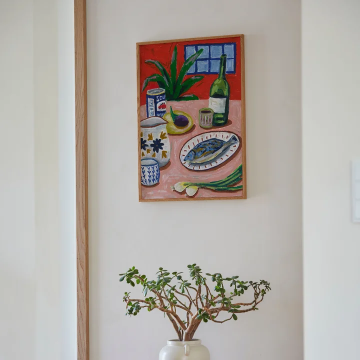 Paper Collective - Composition with Fish Poster, 50 x 70 cm