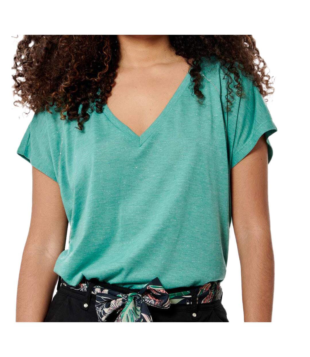 T-shirt Turquoise Femme Kaporal Jim