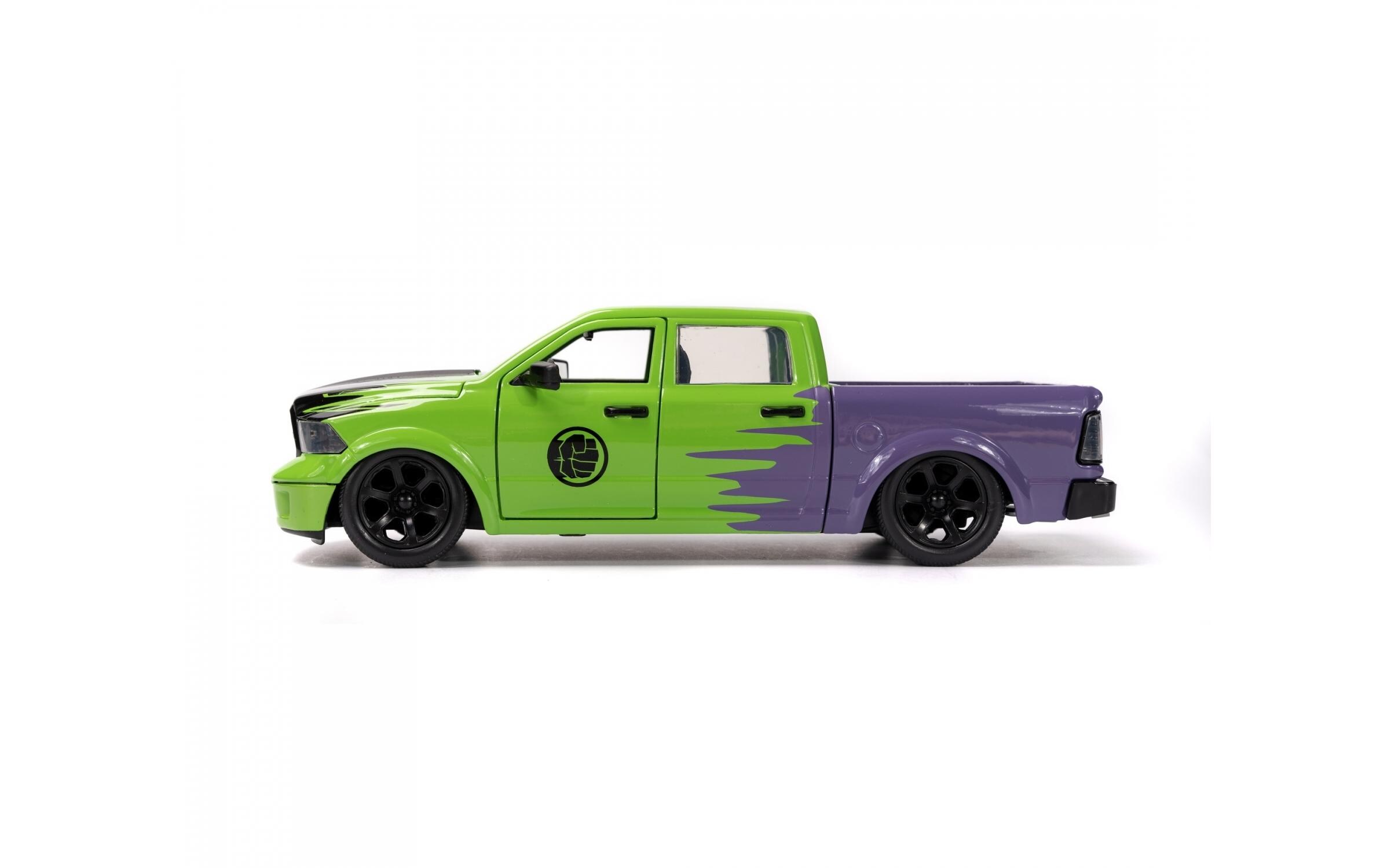 Ram 1500 Marvel Hulk 1:24Dodge Ram 1500 2014 Modellauto mit Hulk Figur