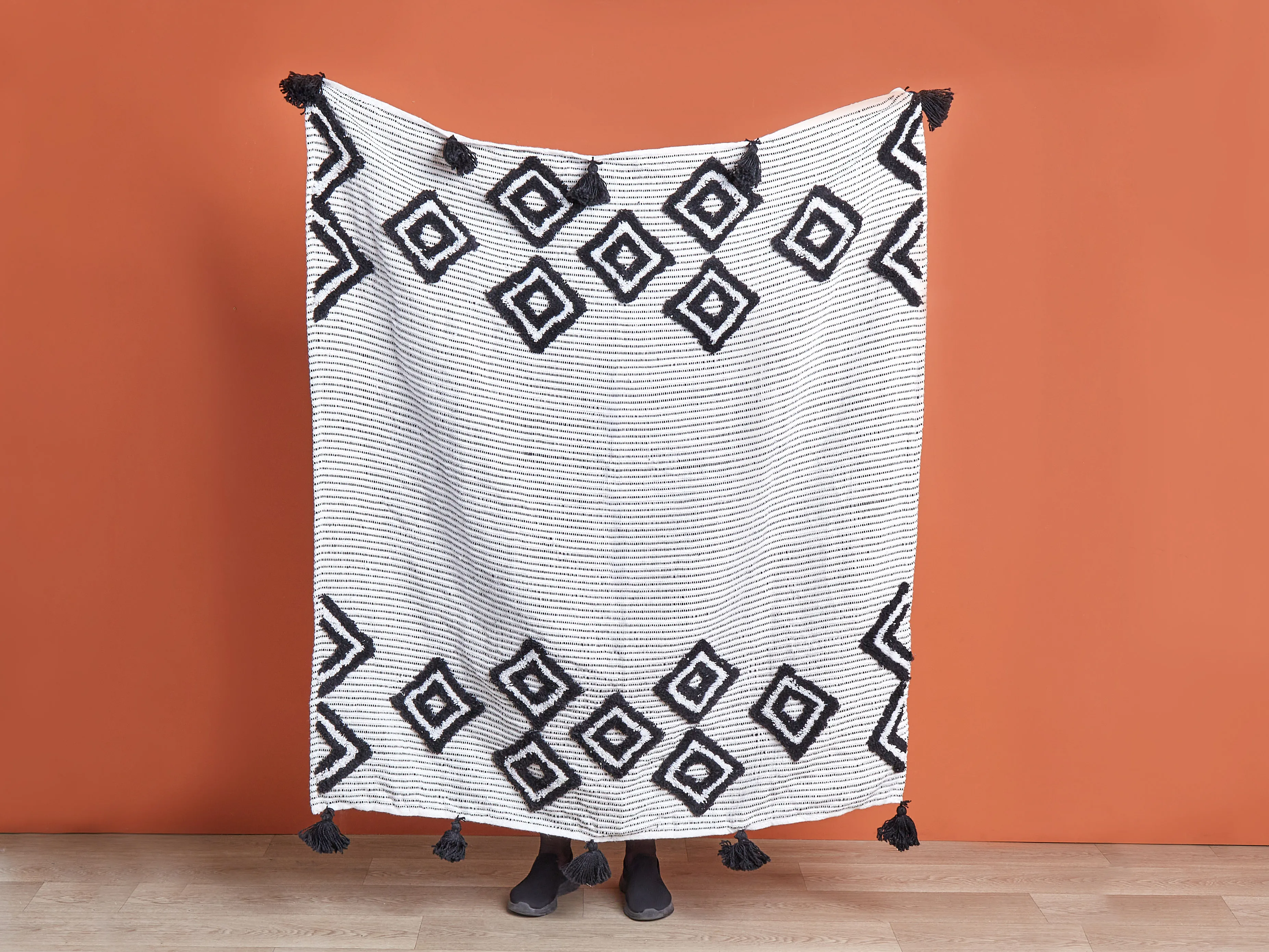 Plaid SAATLI 130 x 150 cm Wit