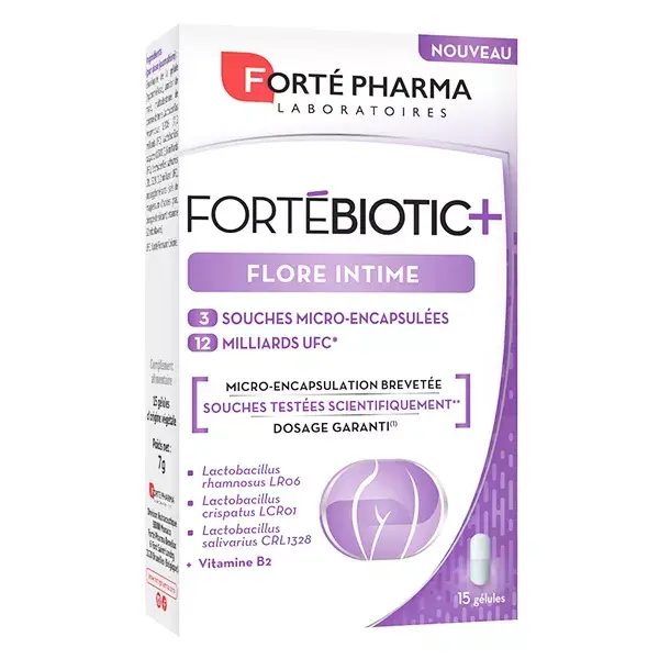 Forté Pharma Fortébiotic+ Flora Íntima 15 cápsulas