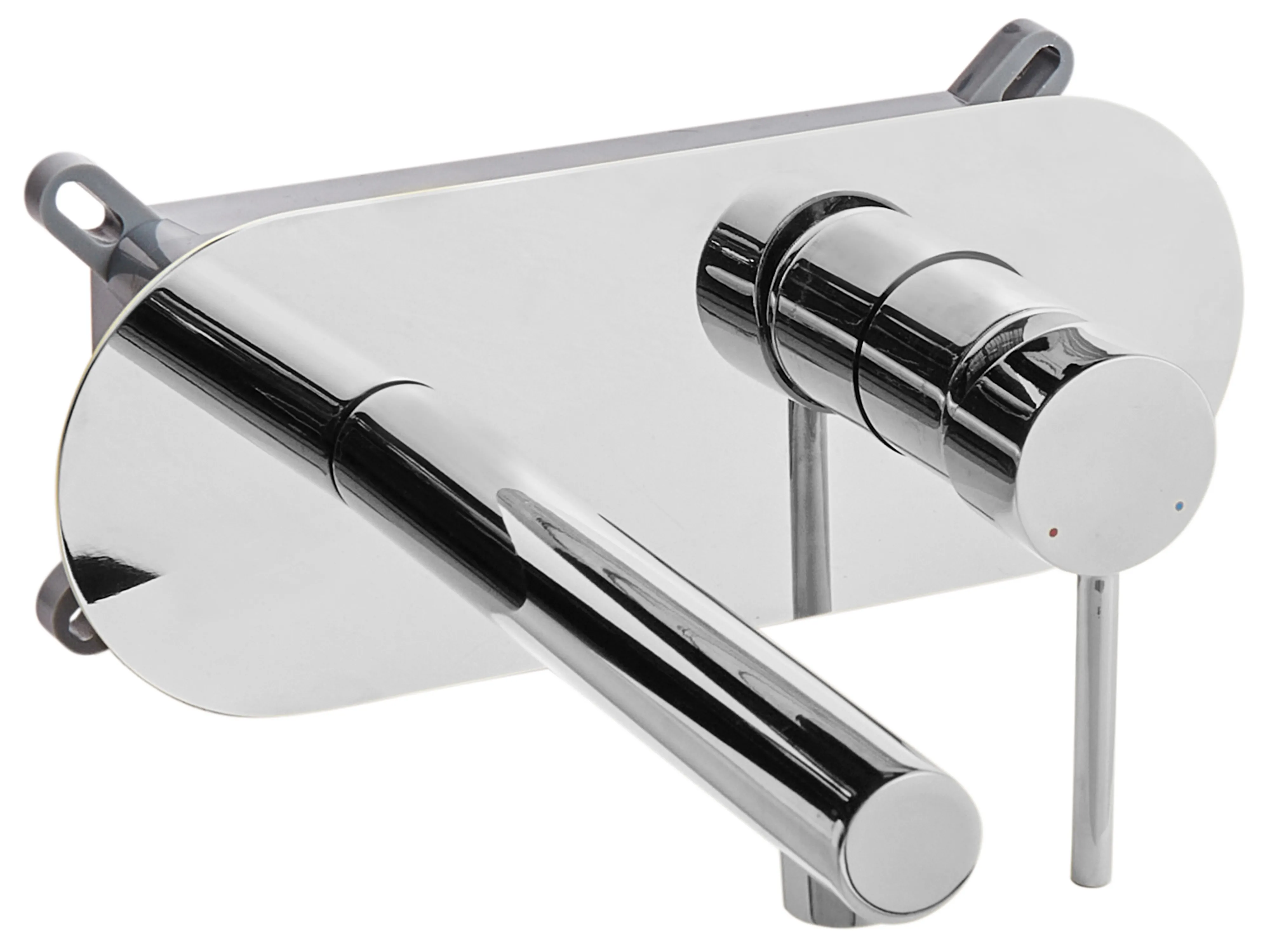 Wandgemonteerde mengkraan CLAVIJO Messing Zilver