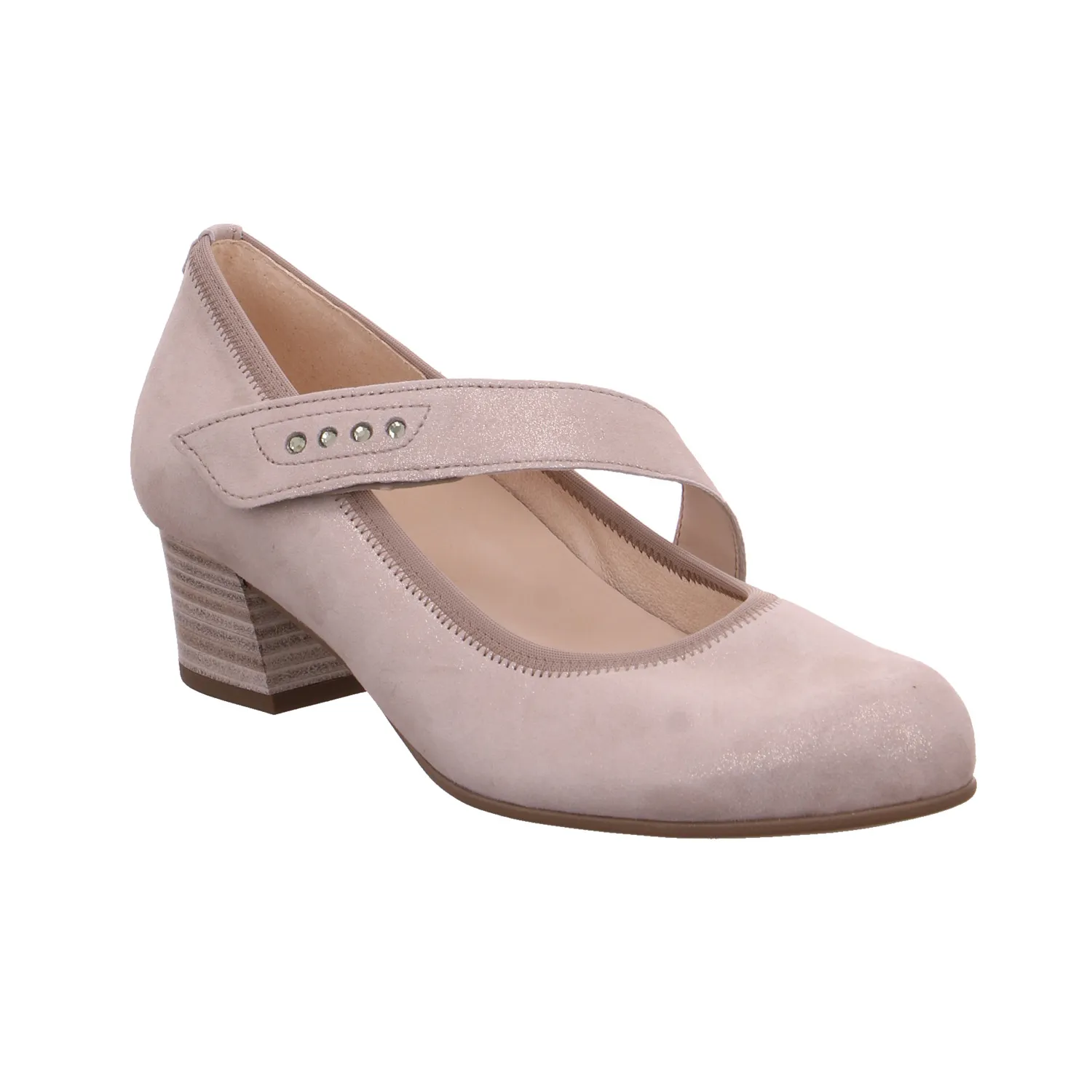 GABOR Comfort-Pumps Beige Leder  mit Wechselfussbett